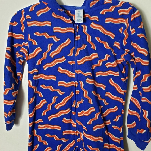 The Children's Place Bacon Onsie Hooded Pajamas - Picture 3 of 7